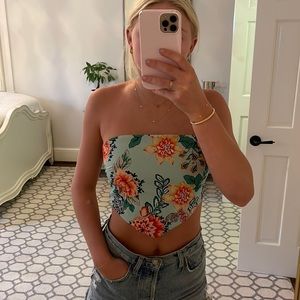 Superdown floral crop top